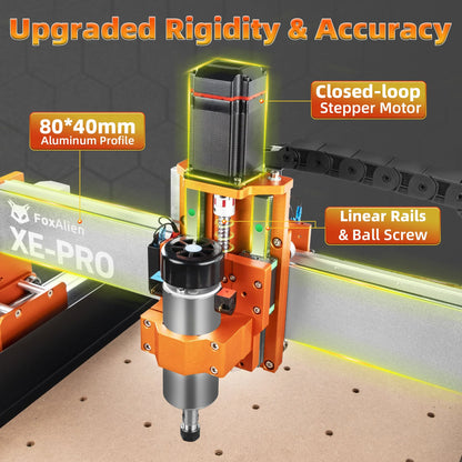 CNC Router Machine XE-PRO with 8040 Extension Bundle Kit