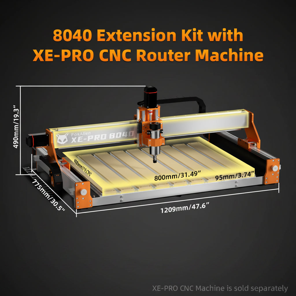 CNC Router Machine XE-PRO with 8040 Extension Bundle Kit