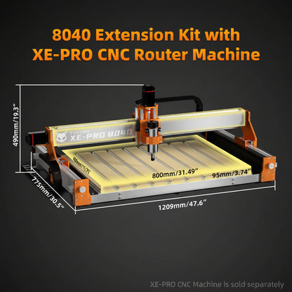 CNC Router Machine XE-PRO with 8040 Extension Bundle Kit
