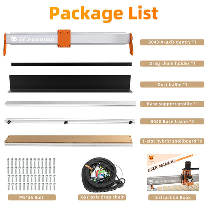 CNC Router Machine XE-PRO with 8040 Extension Bundle Kit