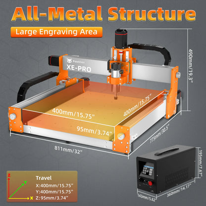 CNC Router Machine XE-PRO with 8040 Extension Bundle Kit